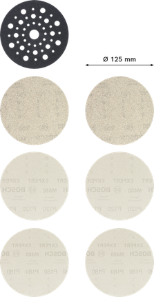 Bosch EXPERT M480 入门套件，125 毫米砂磨盘。.