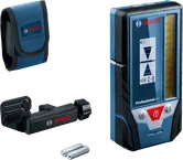 BoschLR 7 激光接收器配有夹具和便携袋。.