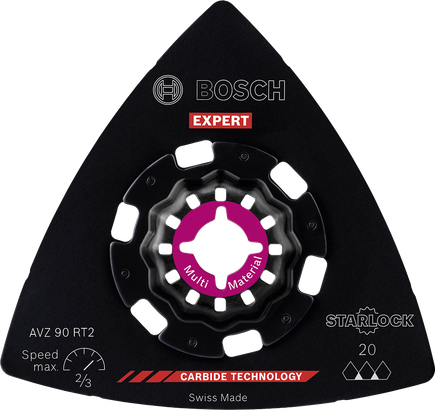 Bosch EXPERT 砂磨板 AVZ 90 RT2 硬质合金，90 毫米。.