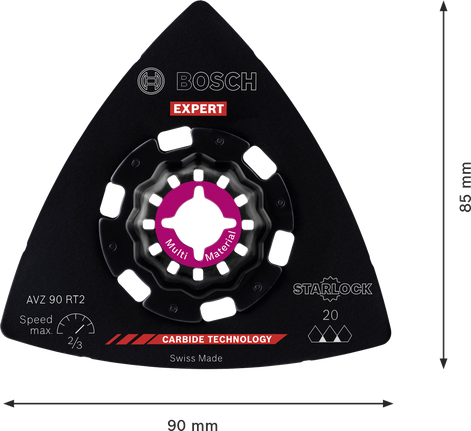 Bosch EXPERT AVZ 90 RT2 硬质合金砂磨板 90 毫米。.