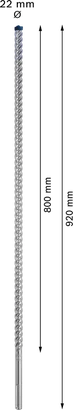 Bosch EXPERT SDS max-8X 锤钻头 22x920 毫米。.