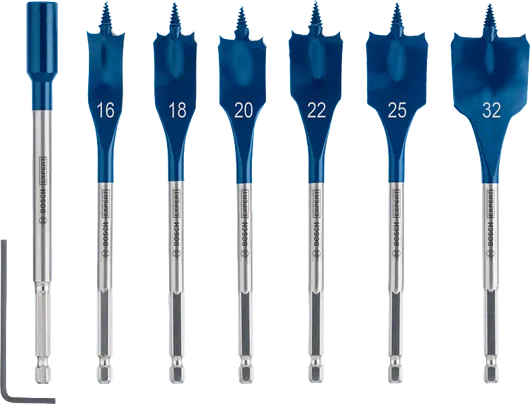 BoschEXPERT Self Cut Speed 铲形钻头套装 7 件套.