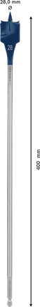 BoschEXPERT 自切速钻头 28 x 400 毫米。