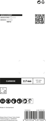 BoschEXPERT 塑料复合材料清洁 T301CHM 曲线锯刀片 117 毫米.