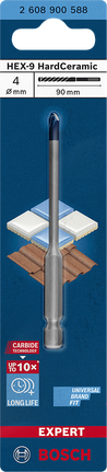 BoschHEX-9 硬陶瓷 4×90mm 钻头.