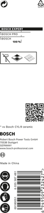 BoschEXPERT HEX-9 硬陶瓷钻头 6 x 90 毫米.