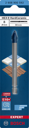 BoschHEX-9 硬陶瓷 8×90 毫米钻头.