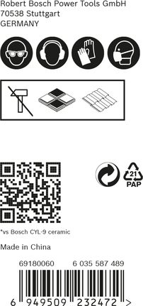 BoschEXPERT 硬陶瓷 HEX-9 钻头套装，适用于瓷砖。