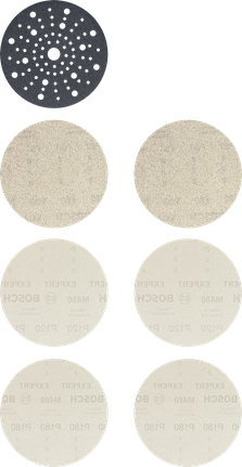 Bosch EXPERT M480 入门套件砂纸盘 150 毫米开放式网格。.