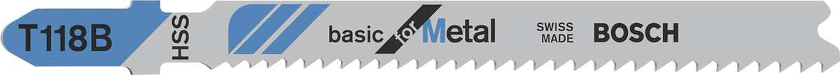用于切割金属的BoschT118B 曲线锯刀片。.