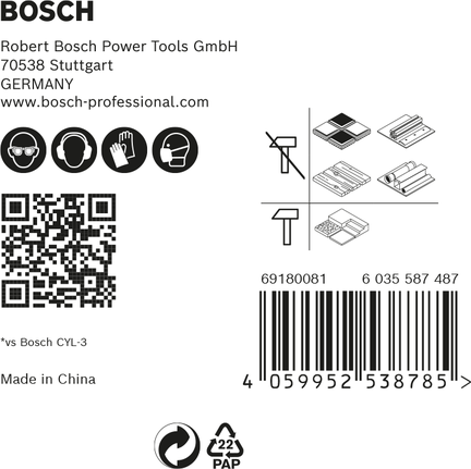 Bosch EXPERT HEX-9 MultiConstruction 钻头套装 5 件。.
