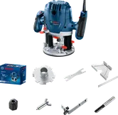 BoschGOF 130 插入式路由器及其配件。.