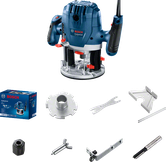 BoschGOF 130 插入式路由器及其配件。.