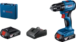 BoschGSR 185-LI 无绳电钻套装，配备 18V 电池。.