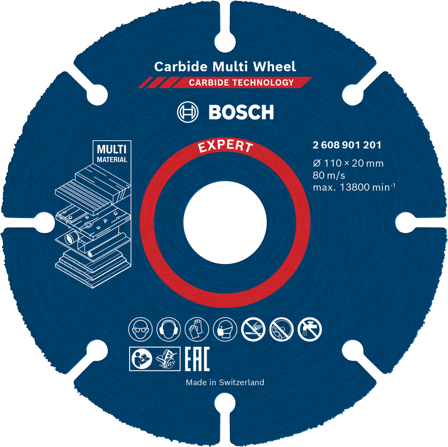 Bosch EXPERT 多材料硬质合金切割片 110x20mm。