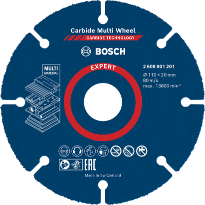Bosch EXPERT 多材料硬质合金切割片 110x20mm。