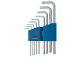Bosch Torx 扳手套装，镀铬 L 形扳手。.