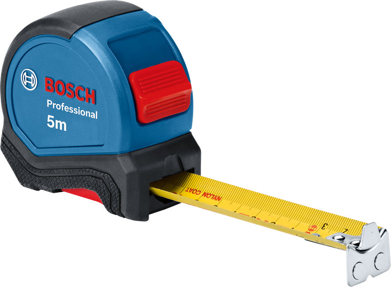 Bosch5m 卷尺，具有出色的手动工具功能。.
