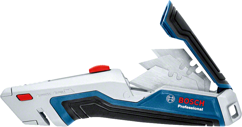 带有备用刀片存储的Bosch美工刀。.