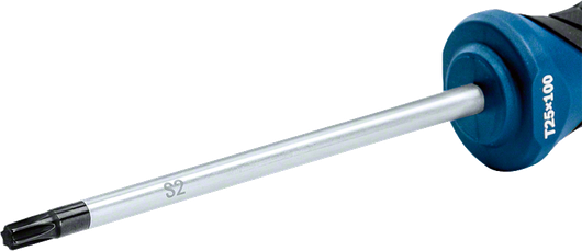 带有长 S2 钢轴的BoschT25×100 螺丝刀。.