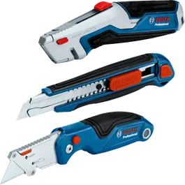 Bosch三件套多功能刀套装，配有符合人体工程学的握把。.