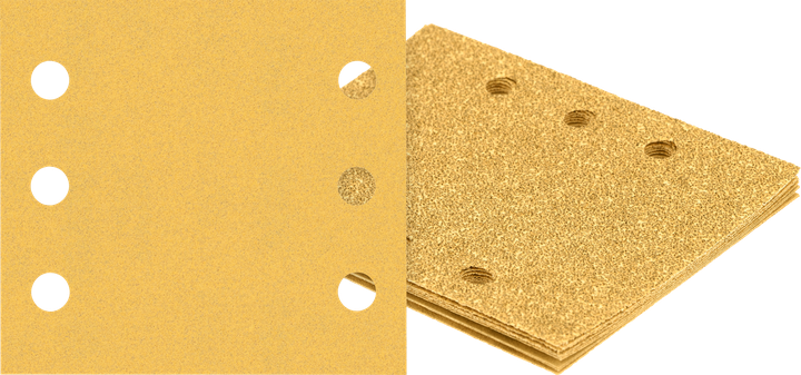 带有六个除尘孔的Bosch砂纸。.