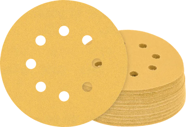 Bosch砂磨盘采用 8 孔设计，用于除尘。.