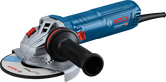 BoschGWS 12-150 S 角磨机配有符合人体工程学的手柄。.
