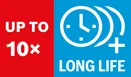 10倍长寿命.