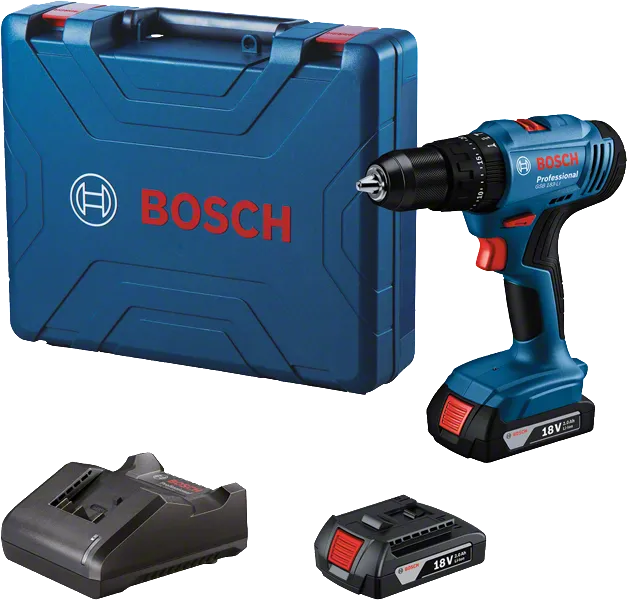 BoschGSB 18V-45 无绳电钻套装（带盒子和充电器）.