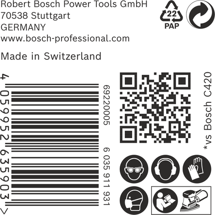 BoschEXPERT C470 砂纸包装。.