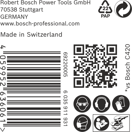 BoschEXPERT C470 砂纸 115 x 107 毫米 G 80 50 片.