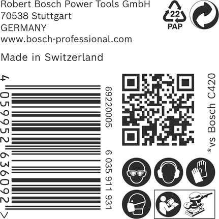 BoschC470砂纸包装。.