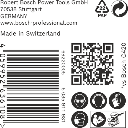 Bosch EXPERT C470 砂纸 80x133 毫米 G 40 50 片.