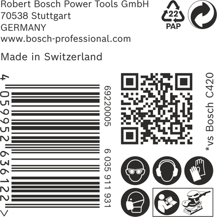 BoschC470砂纸包装标签.