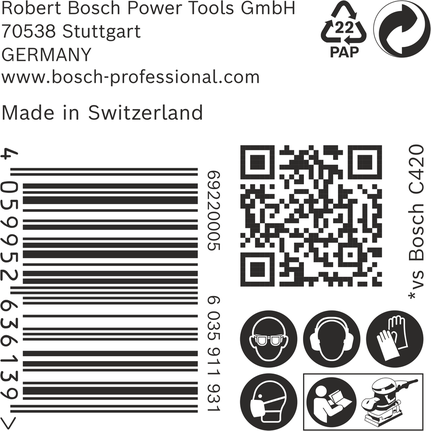 BoschC470砂纸条码标签.