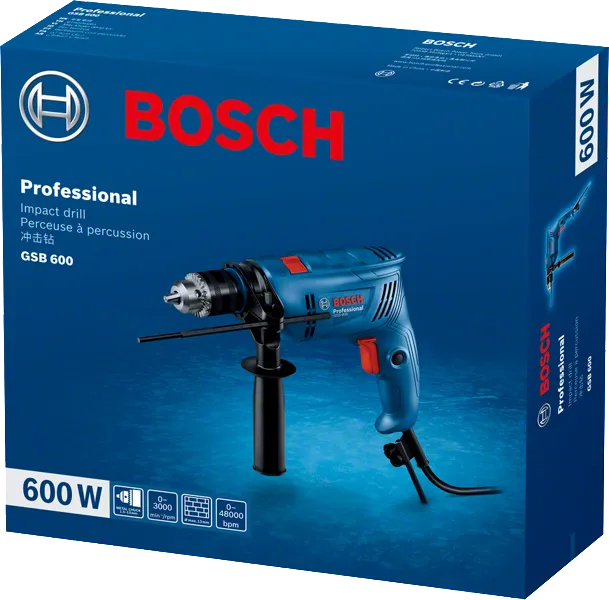 BoschGSB 600 冲击钻包装。.
