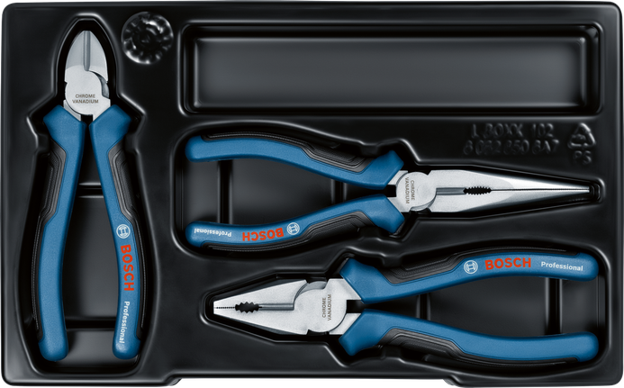 Bosch三件套钳子，塑料托盘包装。