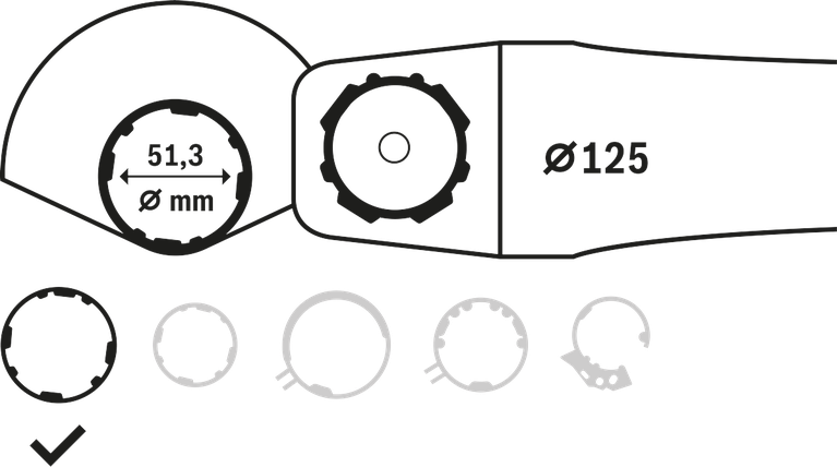 Bosch角磨机防护罩，易于调节。.