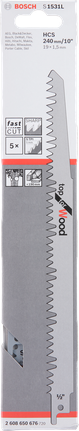 BoschS 1531L 木工锯片，切割速度快。