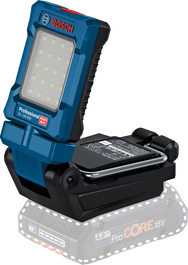 带 LED 面板的Bosch GLI 18V-800 无绳工作灯。.