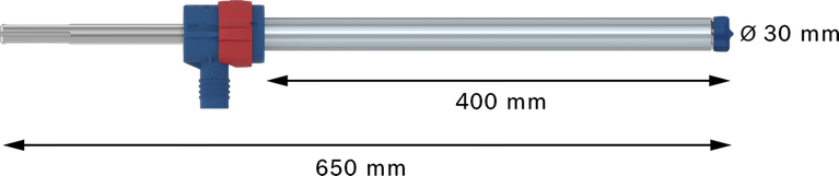 BoschEXPERT SDS max-8X 锤钻头 30x400x650 毫米.