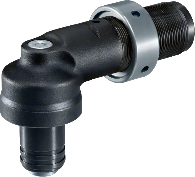 Bosch12V 角头，配有 1/4 英寸快速更换卡盘。.