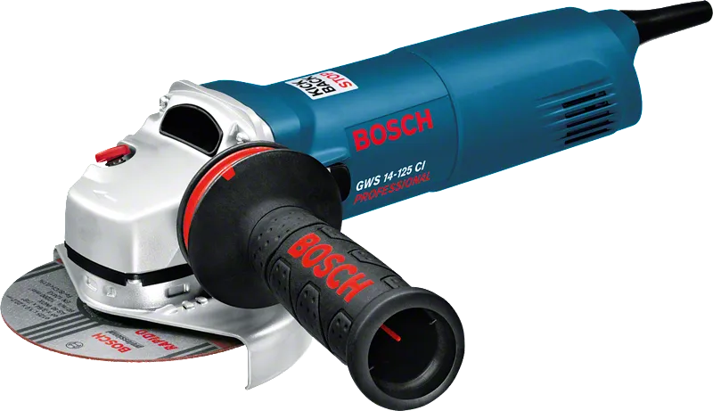 BoschGWS 14-125 CI 角磨机，配备 125 毫米圆盘。.