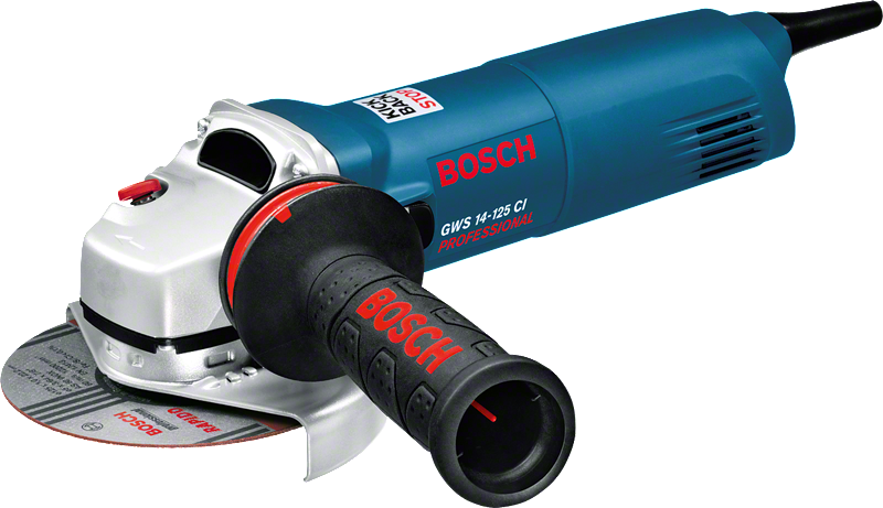 BoschGWS 14-125 CI 角磨机，配备 125 毫米圆盘。.