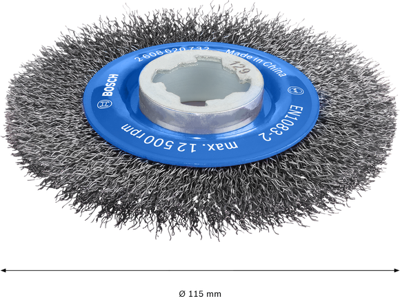 Bosch PRO Metal 清洁 X-Lock 钢丝轮，直径 115 毫米。.