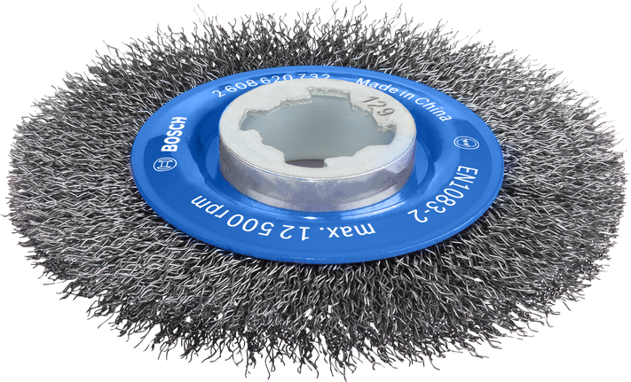 Bosch PRO Metal 清洁 X-Lock 钢丝轮，直径 115 毫米.