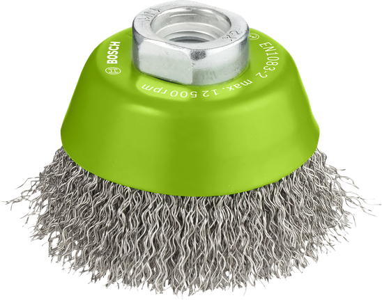 适用于角磨机的Bosch PRO 不锈钢清洁杯刷 65 毫米。.