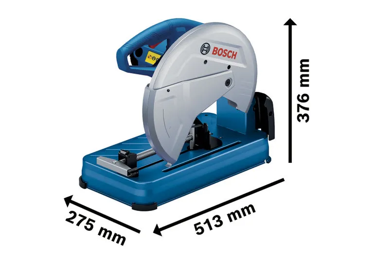BoschGCO 230 切割锯，带有尺寸图。.