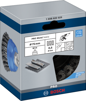 Bosch PRO 金属重型杯刷 75×0.5 毫米。.